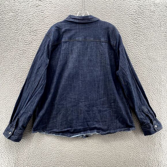 Carhartt Denim Railroad Shirt Men's XL Dark Workwear Streetwear Western Y2k 90's - Picture 5 of 10